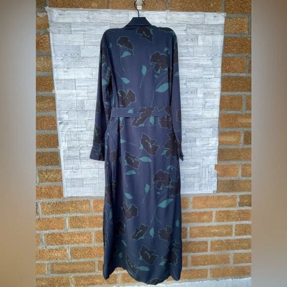 Xacus Art floral button down belted dress size 42/6 - Picture 9 of 14